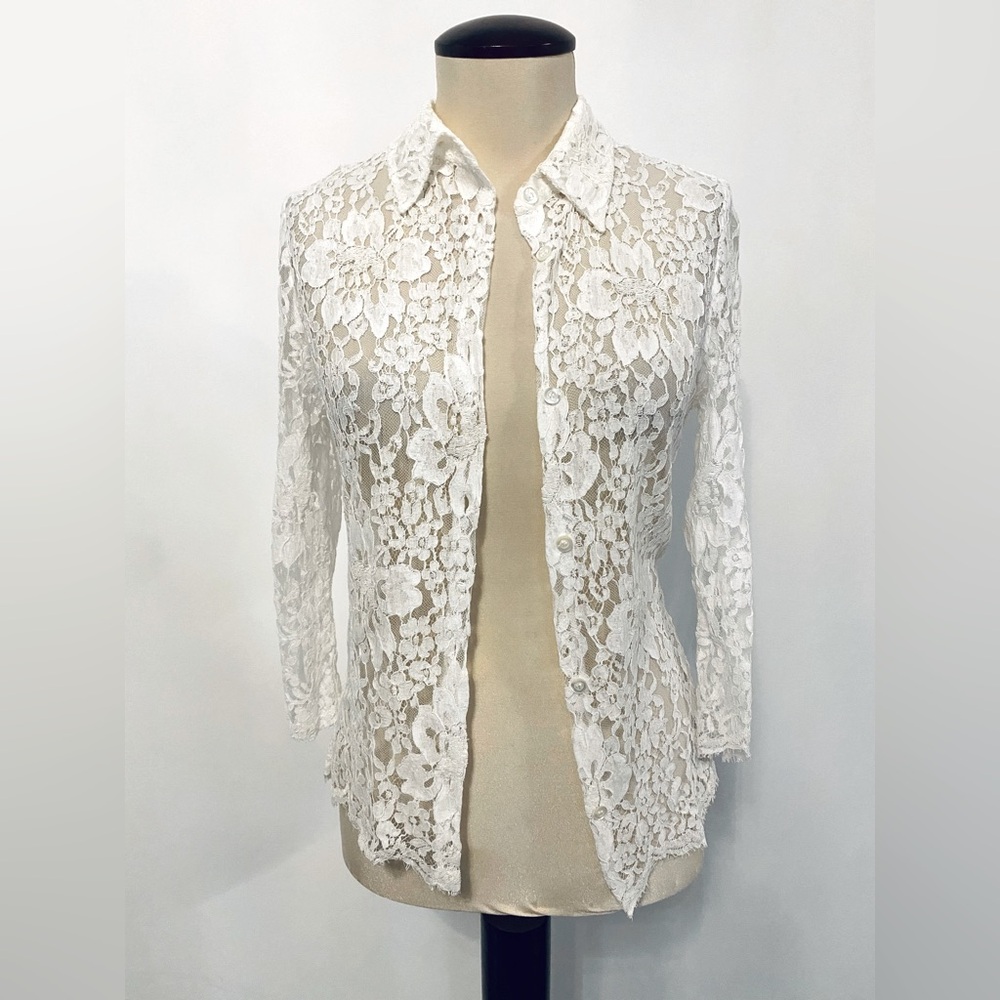 Vintage Burberry Lace Blouse